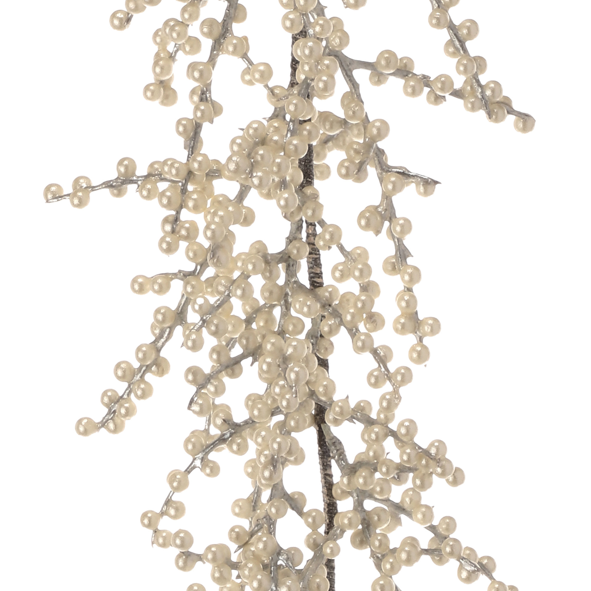 48" Waterproof Winter Berry Garland, White