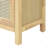 Bohemian Style Rattan Buffet Storage Cabinet With Solid Wood Frame, Sideboard With 3-Position Adjustable Shelves For Living & Dining Rooms, No-Handle Push-To-Open Design-379680719