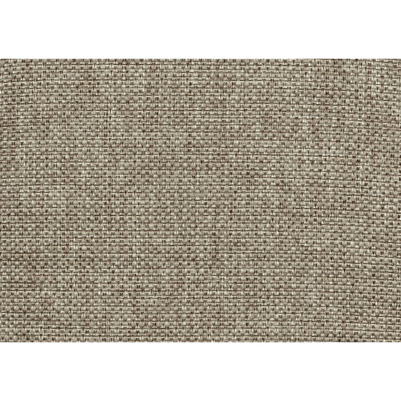 Ensemble de salle à manger 7 pièces, table rectangulaire en bois et 6 chaises, gris-blanc/brun, assises recouvertes de tissu, blanc brun, chaises