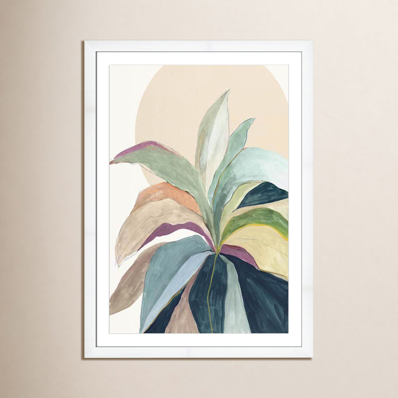 Byer Sherbrooke Sunny Bright Leaves II, impression encadrée sur papier par Asia Jensen, Cadre carré blanc avec passe-partout