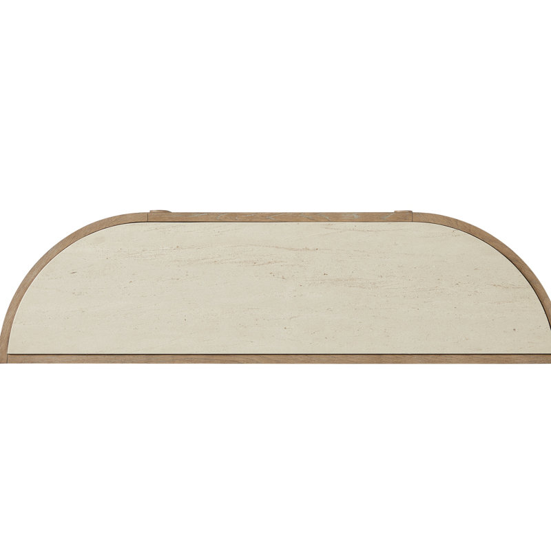 Console courbée à 2 portes avec plateau en marbre