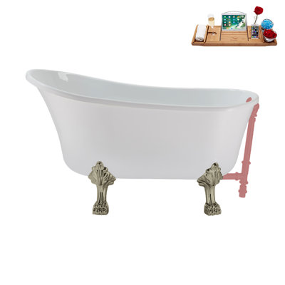 51.2'' x 25.6'' Soaking Acrylic Bathtub