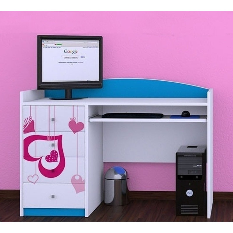 Mingus 125cm Computer Desk, Blue