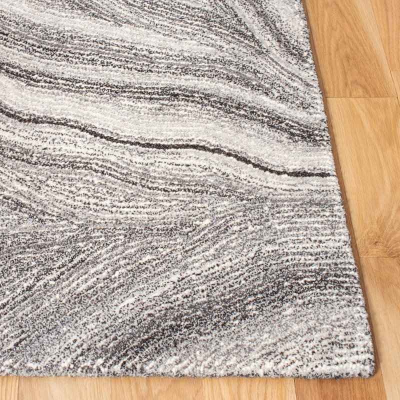 Albria Hand Tufted Wool And Cotton With Latex Abstract Rug, Runner 2'3" x 8'