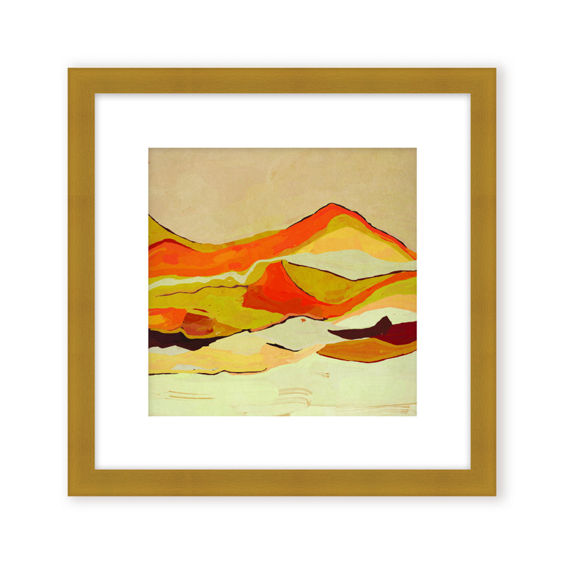 Nature Inspired Dawn's Horizon Trptych, 24" H x 24" W, Framed Canvas, Beige