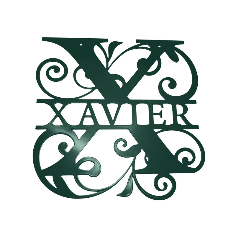 Anbut 32" Wall Accent, Hunter Green, Letter X, Yes