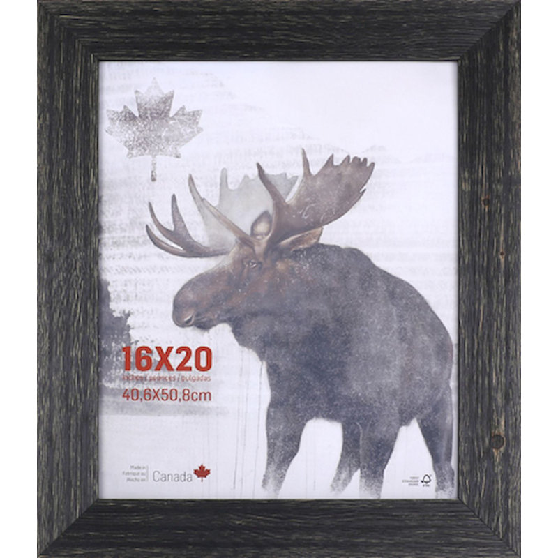 Cadre photo simple en bois biseauté Ajara, Noir, 16" x 20"
