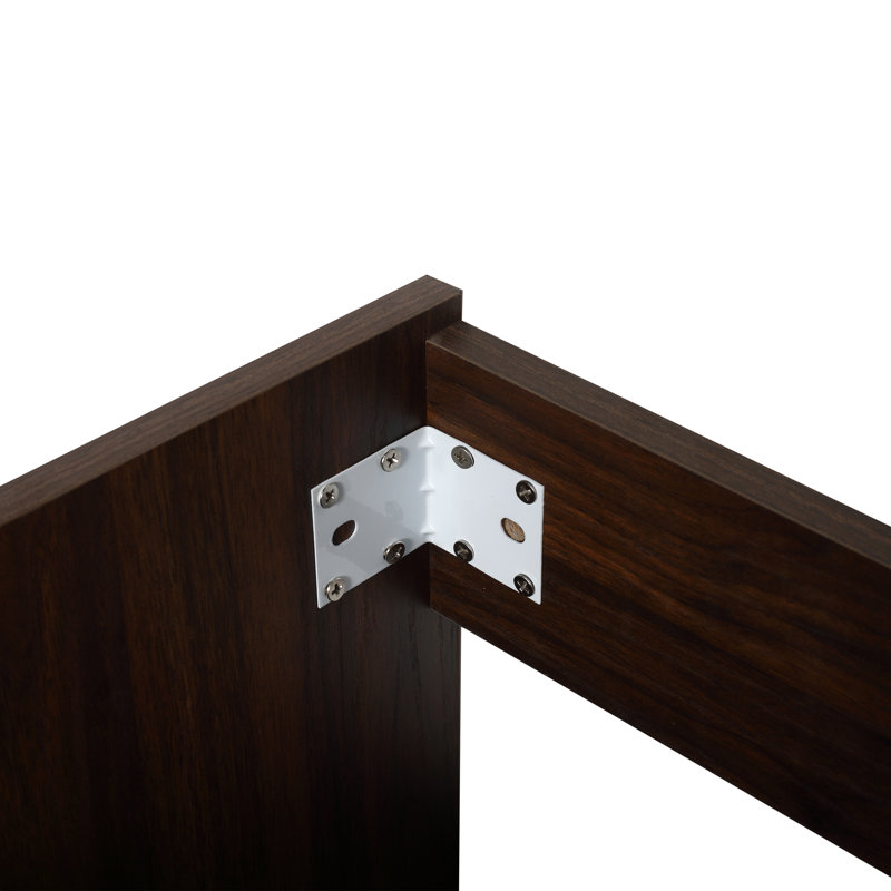23.63'' Single Bathroom Vanity with Resin Top, California Walnut