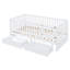 Lit de jour simple en bois avec garde-corps et 2 tiroirs de rangement - lit de sol convertible et lit de jour, lit pour enfant gris-811229054-811229059