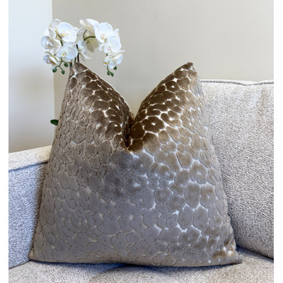 Housse de coussin en velours à imprimé animal