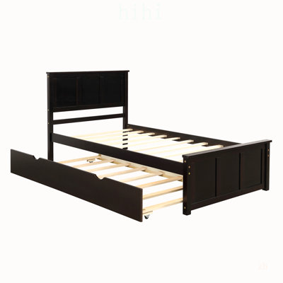 Lit plateforme simple gain de place avec lit gigogne, robuste et durable pour les chambres modernes
