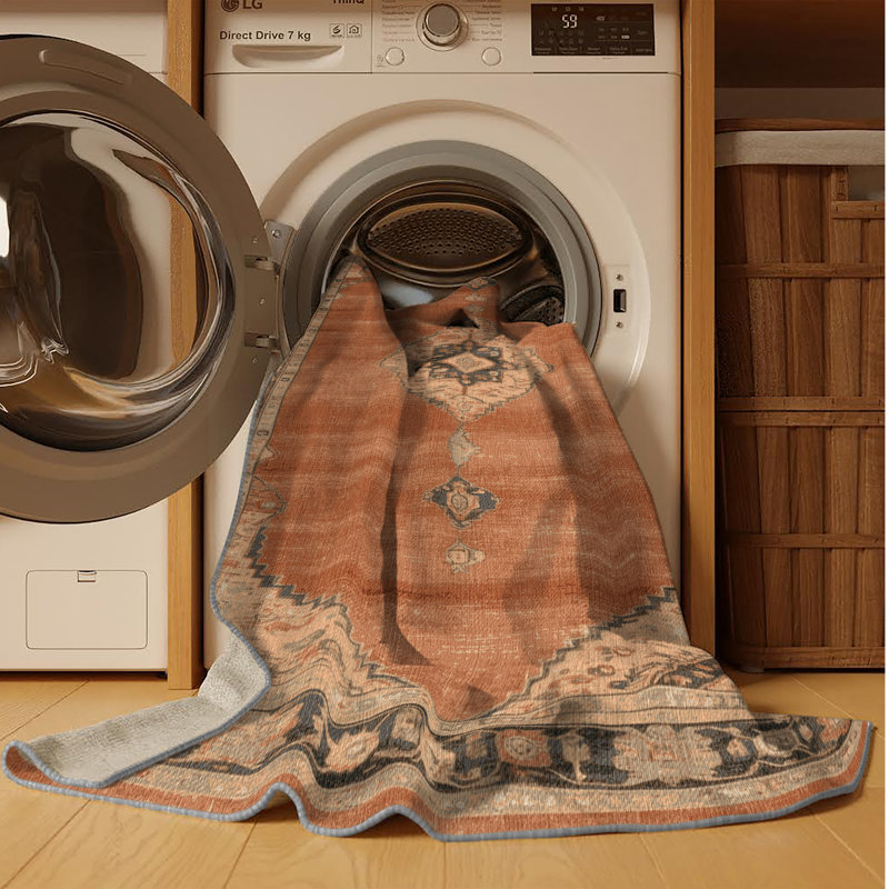Tapis brun lavable à la machine