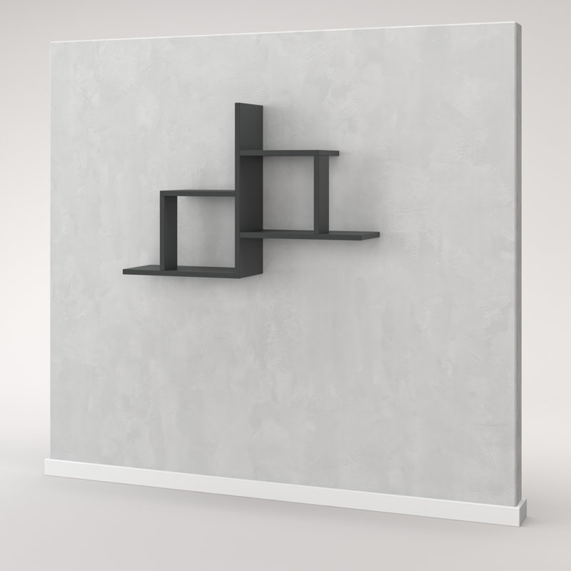 Carrasco Modern Wall Shelf, Anthracite