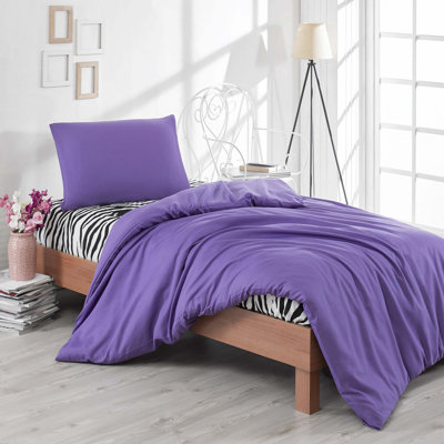 Ensemble de housse de couette 3 pièces en mélange de coton Fabiane