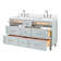Ariel Monroe 61 Inch Double Rectangular Sink Bathroom Vanity With Pure White Quartz Countertop In White