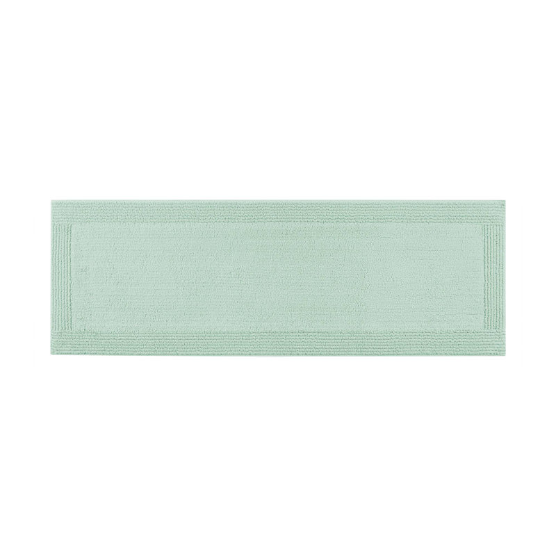 Splendor Green 100% Cotton Tufted 3000 GSM Reversible 24x72'' Bath Rug, 24" W x 72" L, Green