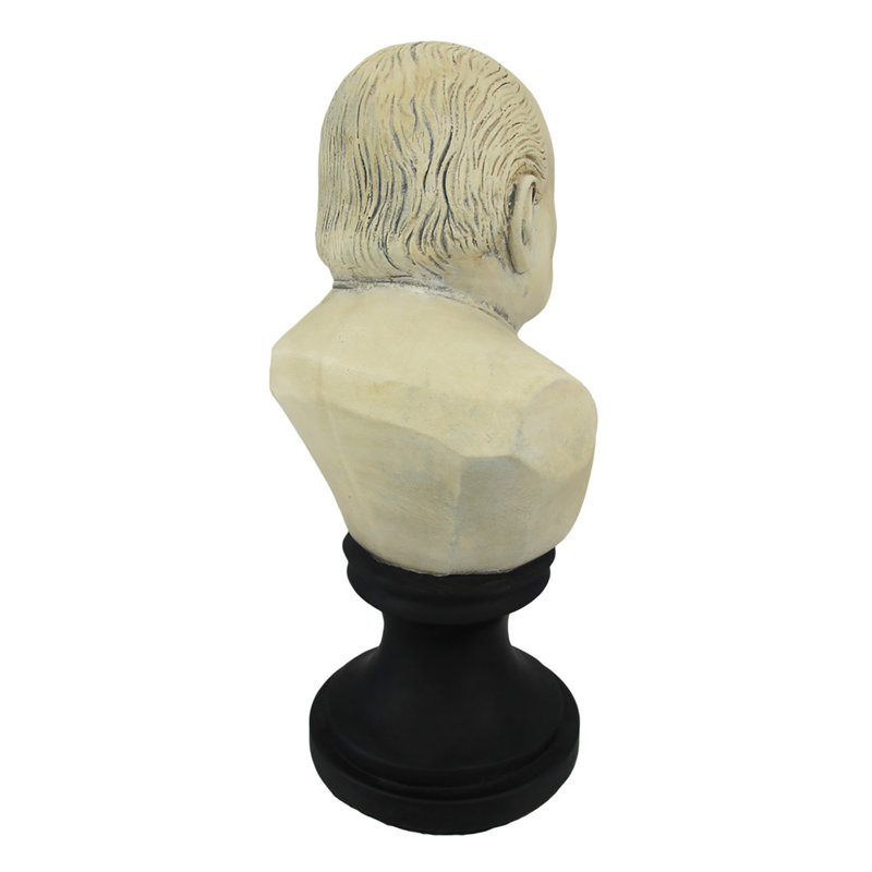 Figurine en plâtre moulé avec buste de cigare Winston Churchill