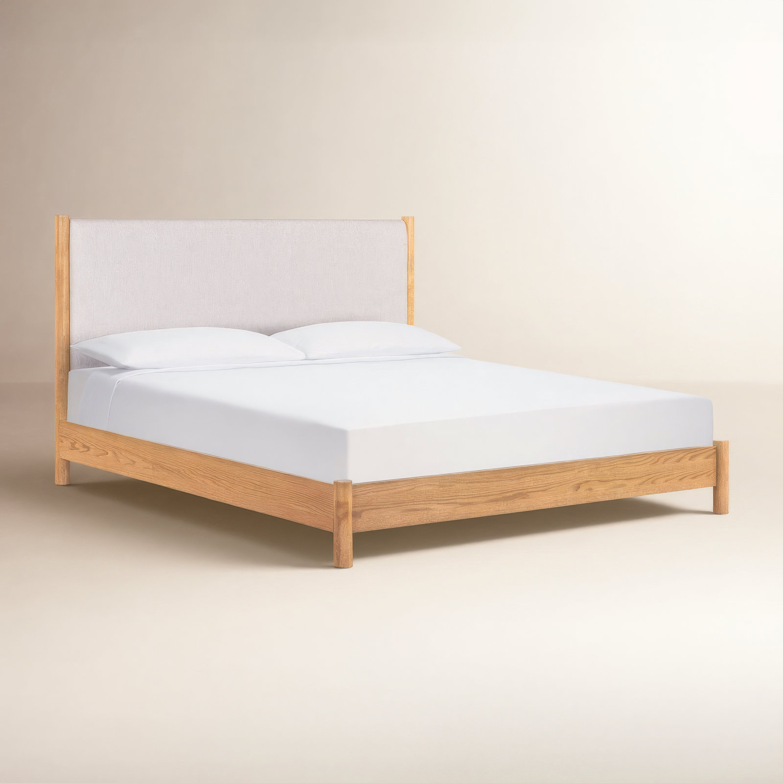Kaplan Wood Bed, King, Natural/Beige