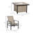 5 Piece Outdoor Patio Dining Set With Steel Frame, Built-In Ice Bucket Table, And 4 Rocking Chairs For Garden And Backyard