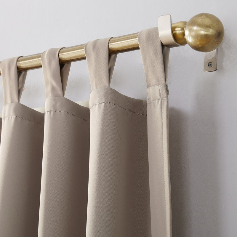 Wayfair Basics® Millen Thermal Blackout Tab Top Curtain Panel, Stone, 40" W x 63" L