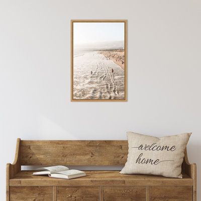 Santa Monica Beach by Henrike Schenk Framed Canvas Wall Art Print
