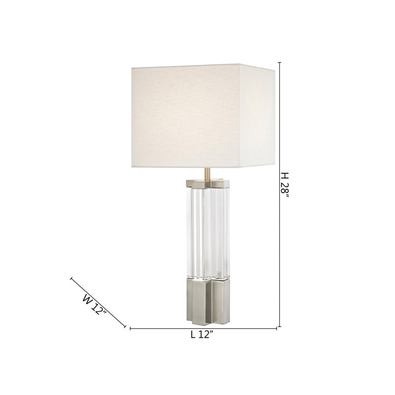 Blanchard 1-Light Metal Table Lamp With A Shade, Polished Nickel