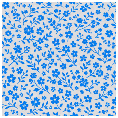 Édredon bleu à motif floral