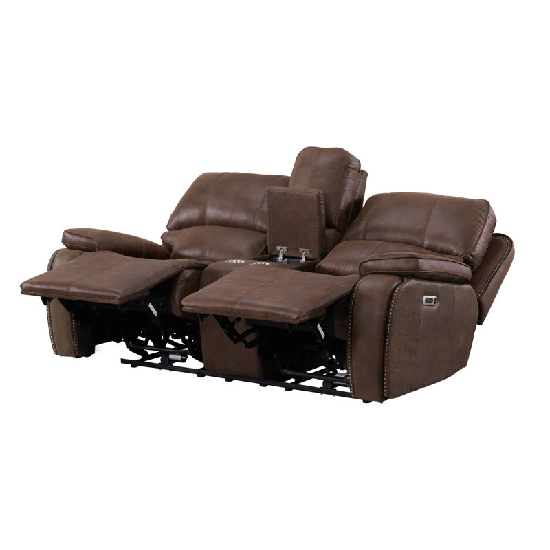 Causeuse inclinable 80 po Murdocca, Polyester à 100 % de couleur brune