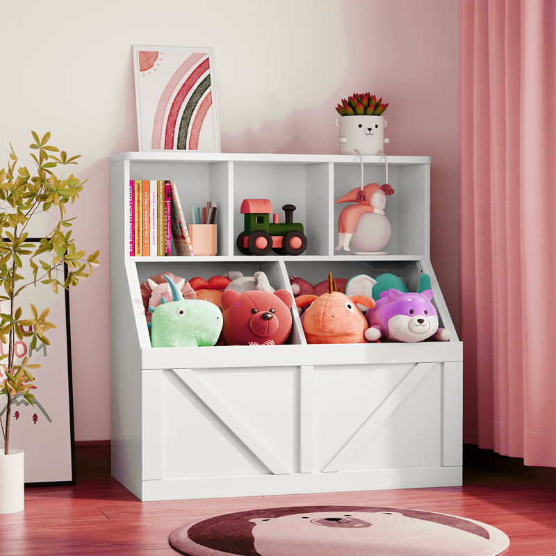 89.9Cm Toy Storage in White