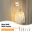 Appliques murales modernes à une lumière en perles de cristal et perles de raisin, hauteur de suspension réglable, appliques murales d'accentuation glamour en métal doré pour chambre, salon et couloir, lot de 2 (ampoule non incluse)