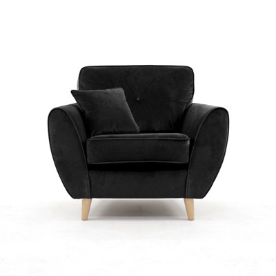 Rafe Scandi Style Velvet Armchair