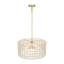 Lustre tambour en cristal à facettes 5 lumières