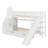 Twin Over Twin Castle Style Bunk Bed With Drawers，Shelves-2029026749