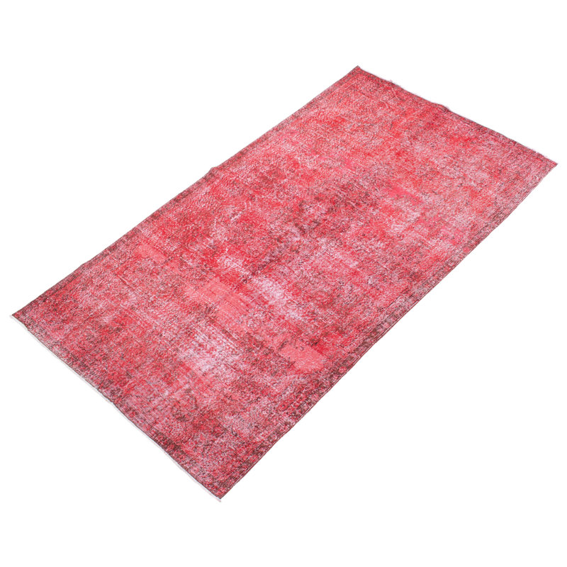 Tapis rouge foncé à transition de couleur 5 pi 1 po x 9 pi 5 po