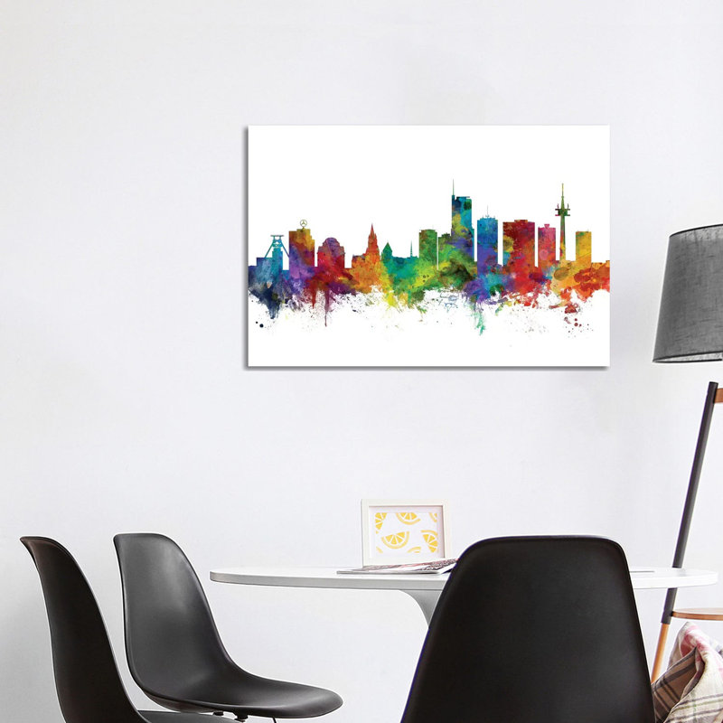 Essen, Germany Skyline by Michael Tompsett - Wrapped Canvas Gallery-Wrapped Canvas Giclée