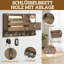 Wood Wall Organizer with Wall Baskets