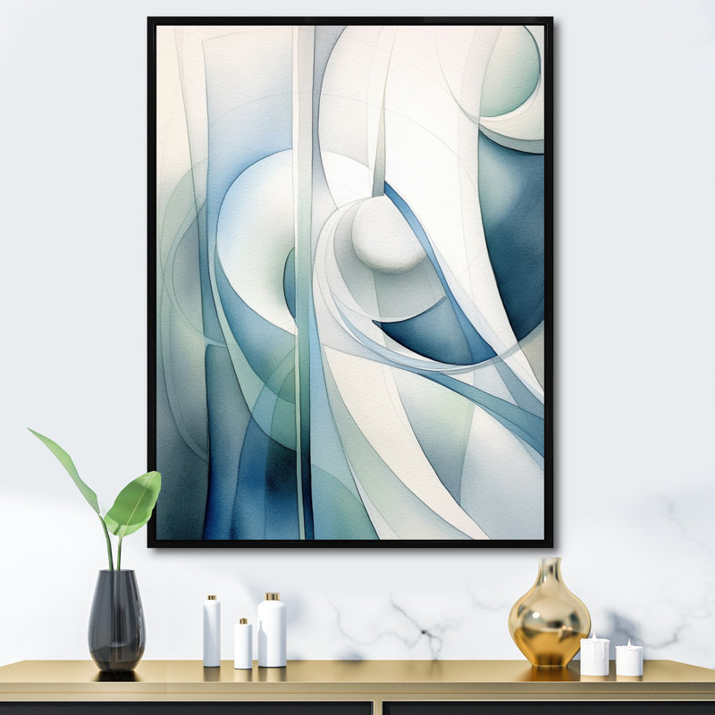 Essence of Simplicity II - Minimalisme, art mural sur toile, H 32 po x l 24 po, Cadre flottant noir
