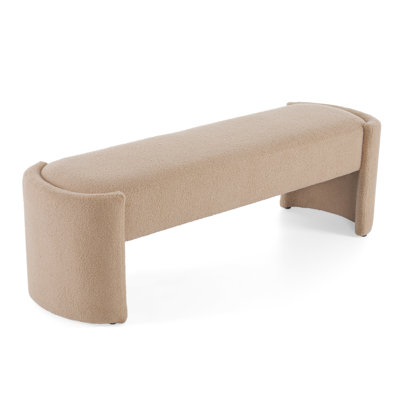 Elegant And Simple Long - Shaped Ottoman Bench, Light Camel