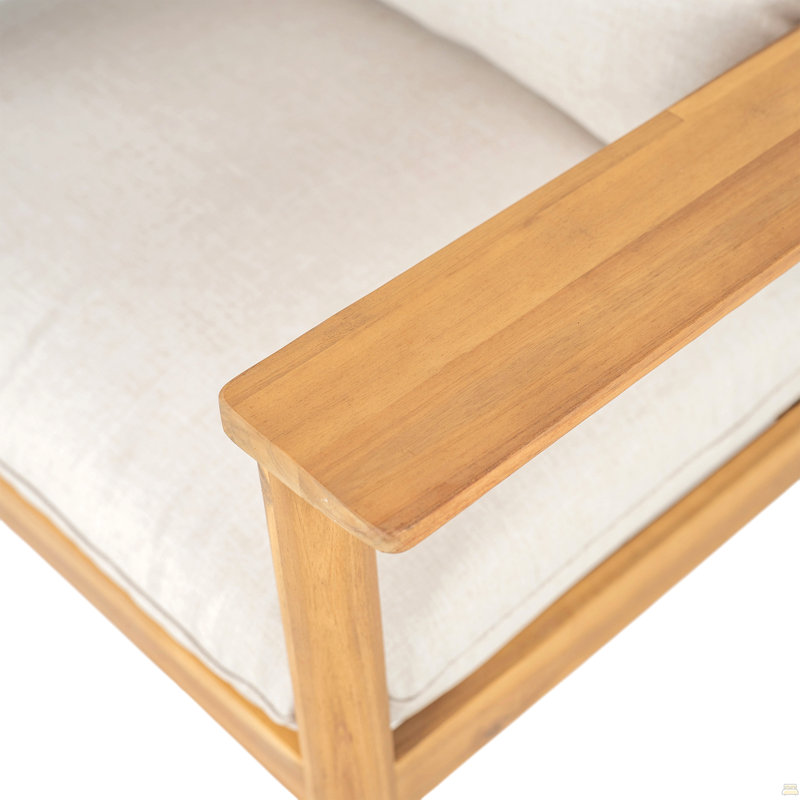 Méridienne d'extérieur en bois d'acacia, ensemble de 2
