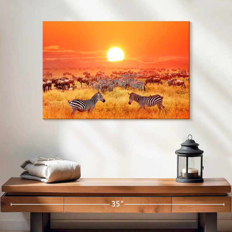 Zèbres safari Brampt Serengeti, H 16 po x l 24 po