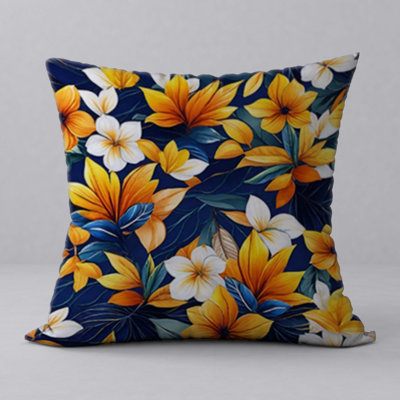 Floral Reversible Throw Pillow