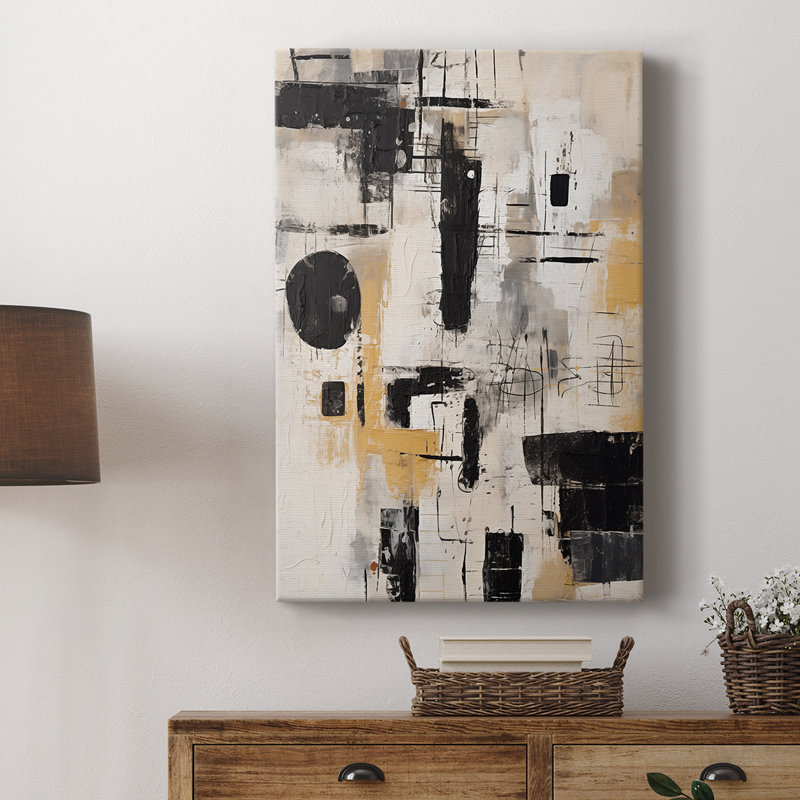 Série ABSTRACT CCCCXCVI - Toile tendue avec châssis de qualité supérieure - Prêt à être accroché, H 48 po x l 32 po