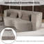 Canapé-lit pliable de 21 pouces (190 cm) avec mousse à mémoire de forme et fausse fourrure, idéal pour un appartement. 3 places, se transforme en lit en une seconde grâce à sa conception compacte. Revêtement en microfibre beige, assise moelleuse, résistance moyenne à l'usure, style décontracté.