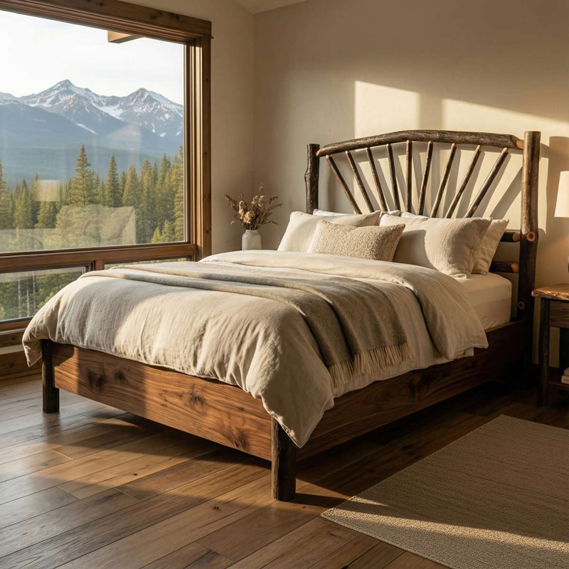 Lit double Sunburst Fireside Lodge Hickory, Lit double , Espresso