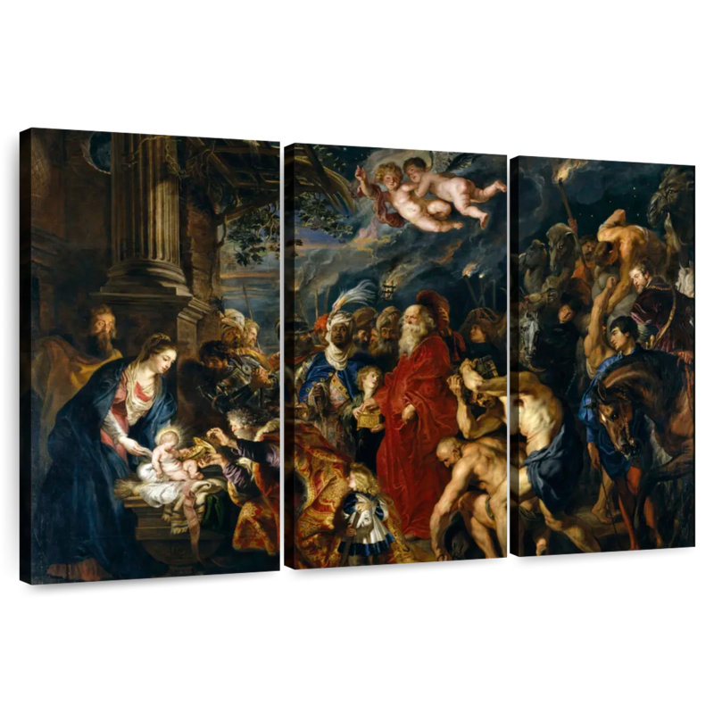 Leisha adoration des mages 1609, H 24 po x l 38 po
