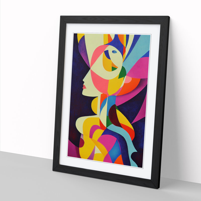 FRM-V0523-69X Angel - Single Picture Frame Print, 64cm H x 46cm W x 2cm D, Walnut Framed