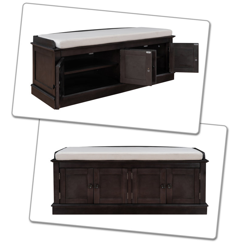 Banc de rangement Calena, Brun