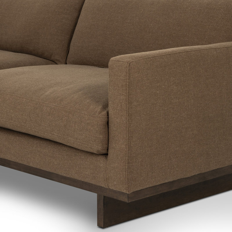 Everly Chaise Sectional, Left Hand Facing, 32" H x 133" W x 86" D, Antwerp Cafe Linen Blend