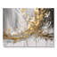 Or et blanc se rencontrant - Art mural abstrait en acrylique pour le salon-53598593