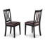 Ensemble de salle à manger 5 pièces comprenant une table de cuisine rectangulaire avec rallonge papillon et 2 chaises de salle à manger en similicuir avec 2 bancs, noir et cerisier